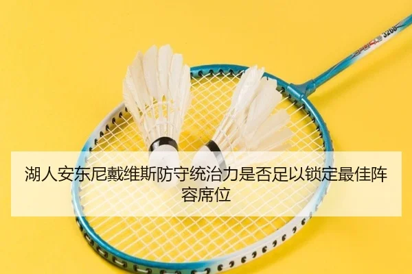 湖人安东尼戴维斯防守统治力是否足以锁定最佳阵容席位